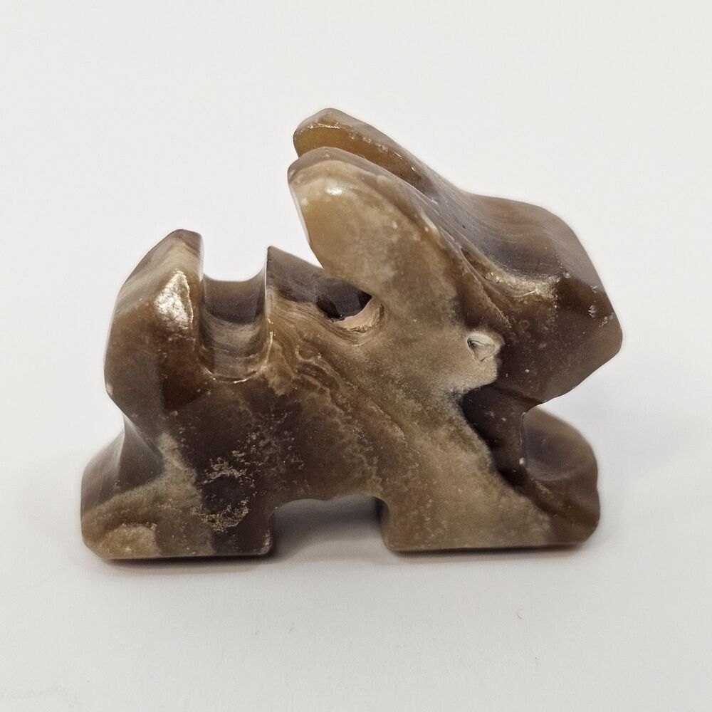 Vtg Mini Carved Marble‎ Stone Bunny Rabbit, 1990's